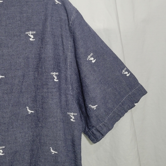 DGK Men's Medium Embroidered Seagulls Button Up Shirt eclectic grandpa - Picture 10 of 16